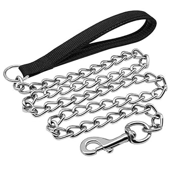 Dog Trust Heavy Duty Dog Leash,Metal Dog Leash Dog Chain with Handle for Small & Medium Size Dogs (Color May Vary) (Medium)