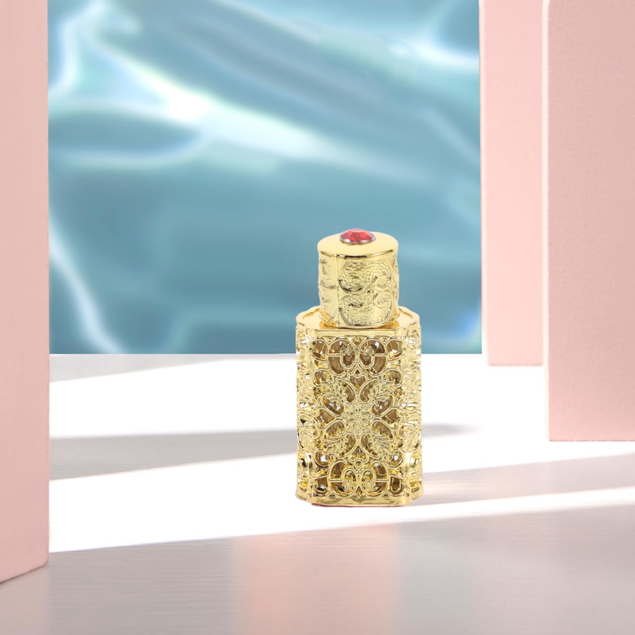 Botella de perfume vintage para esencia, diseño aceite esencial, compacta viajes soporte