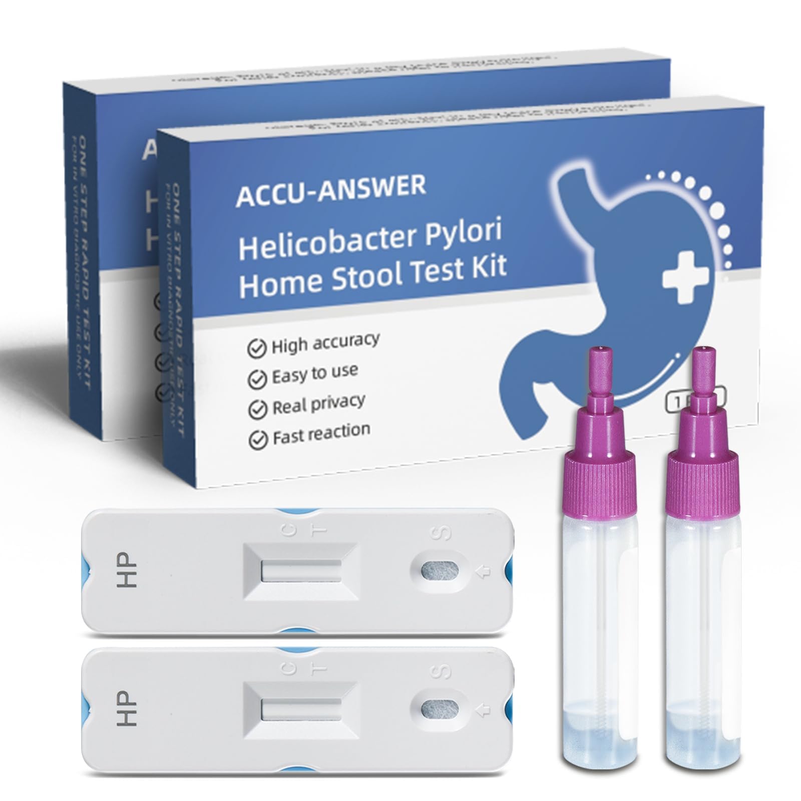 Buy ACCU Answer 2 Tests H Pylori Stool Test Kits, H. Pylori Self Fecal