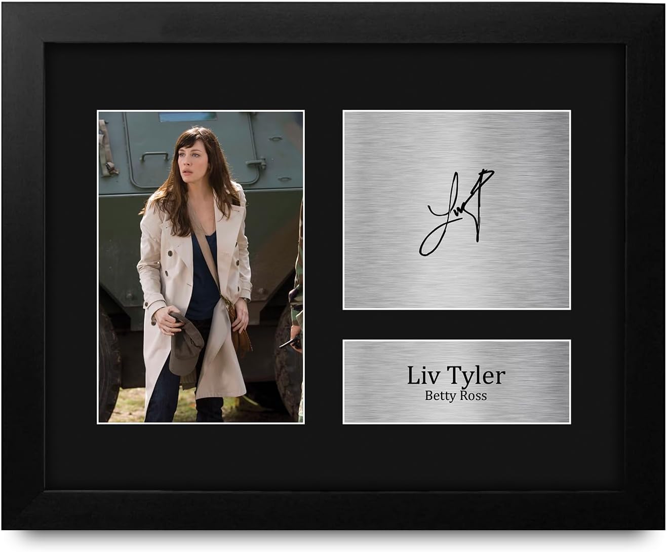 HWC Trading Liv Tyler The Incredible Hulk Gifts Printed Signed Autograph Picture for Movie Memorabilia Fans - US Letter Framed (ID-008407)