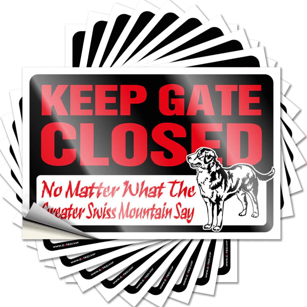 Bar Stuff Cover Bumper | Keep Gate Closed No Matter What The Greater Swiss Mountain Dog Say Unique Durable Vinyl Sticker Easy Apply for Gamer(6X9CM)