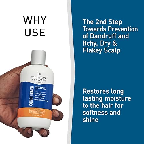 Miniatura 3 de Frederick Benjamin Acondicionador vigorizante, acondicionador de menta sin parabenos ni sulfatos para hombres con cuero cabelludo seco, hidratante