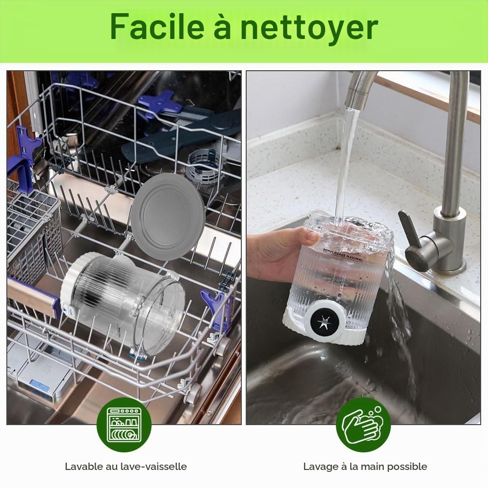 Contenant de Crème Glacée, 4 Pièces Récipient à Crème Glacée, 473 ML Récipient avec Couvercle Accessoires pour Ninja CREAMi Swirl NC700 et NC701, Sans BPA et Lave-Vaisselle