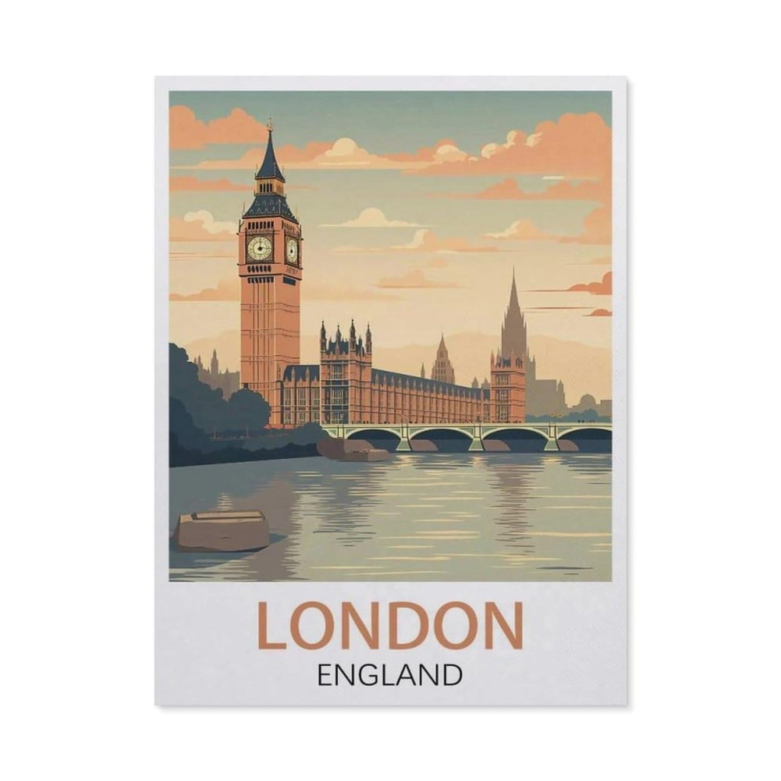 Metal Signs，London England(15x30cm）