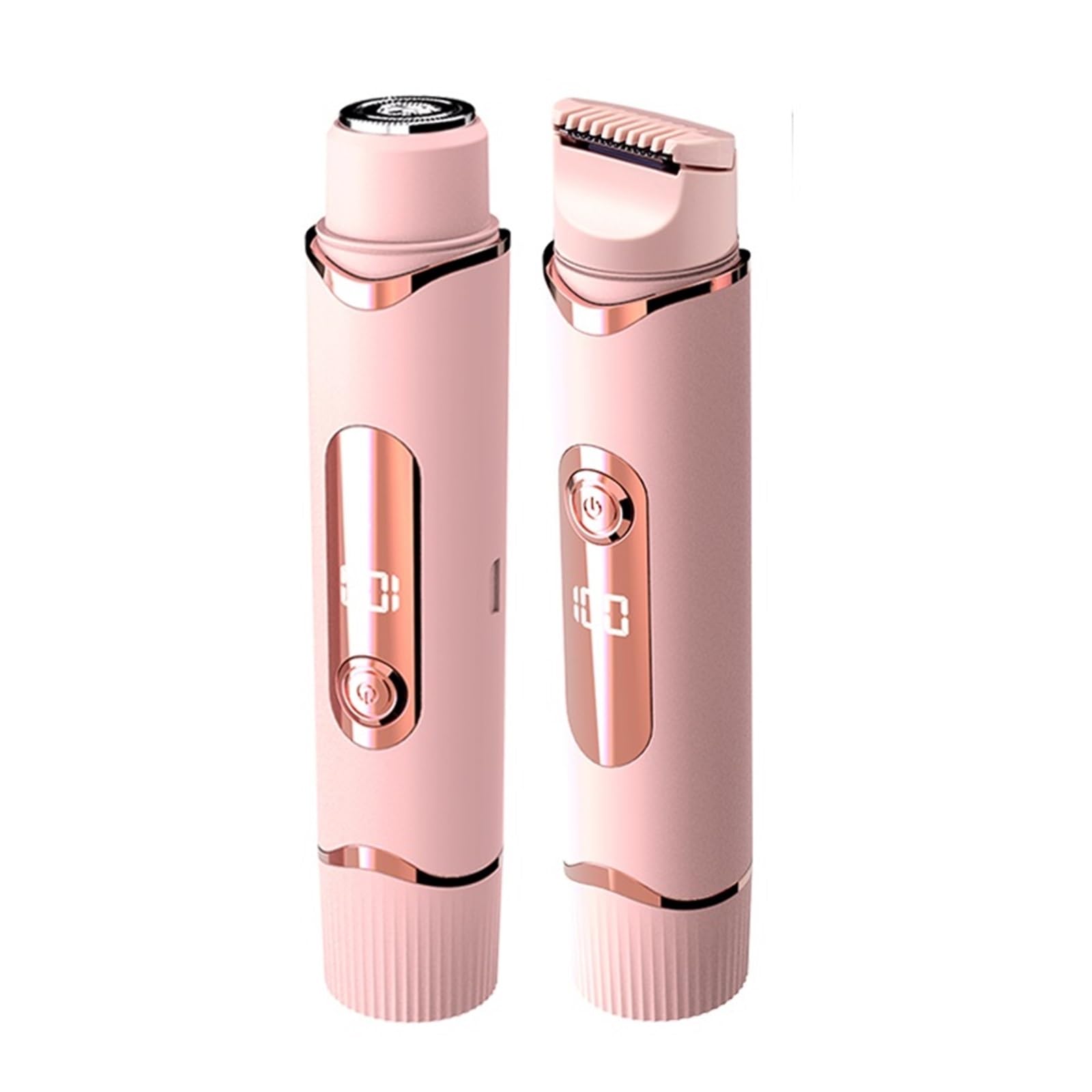 2-in-1 Female Hair Trimmer &amp; Electric Shaver - Painless Hair Remover for Facial, Leg, Bikini &amp; Body, Dual-Purpose Grooming Tool for Women(2 Piece Pink)