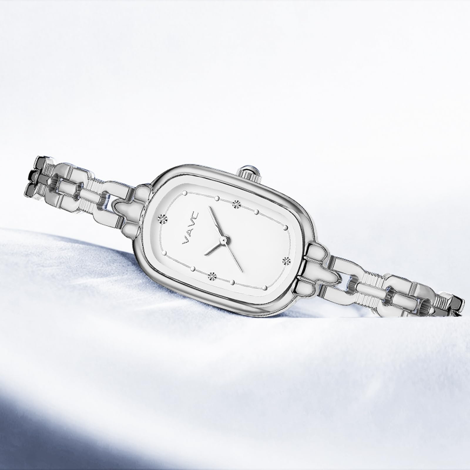 Reloj de pulsera dorado vintage para mujer, pequeño reloj de cuarzo analógico ovalado con esfera de diamantes de lujo, resistente al agua. Herramienta de ajuste incluida