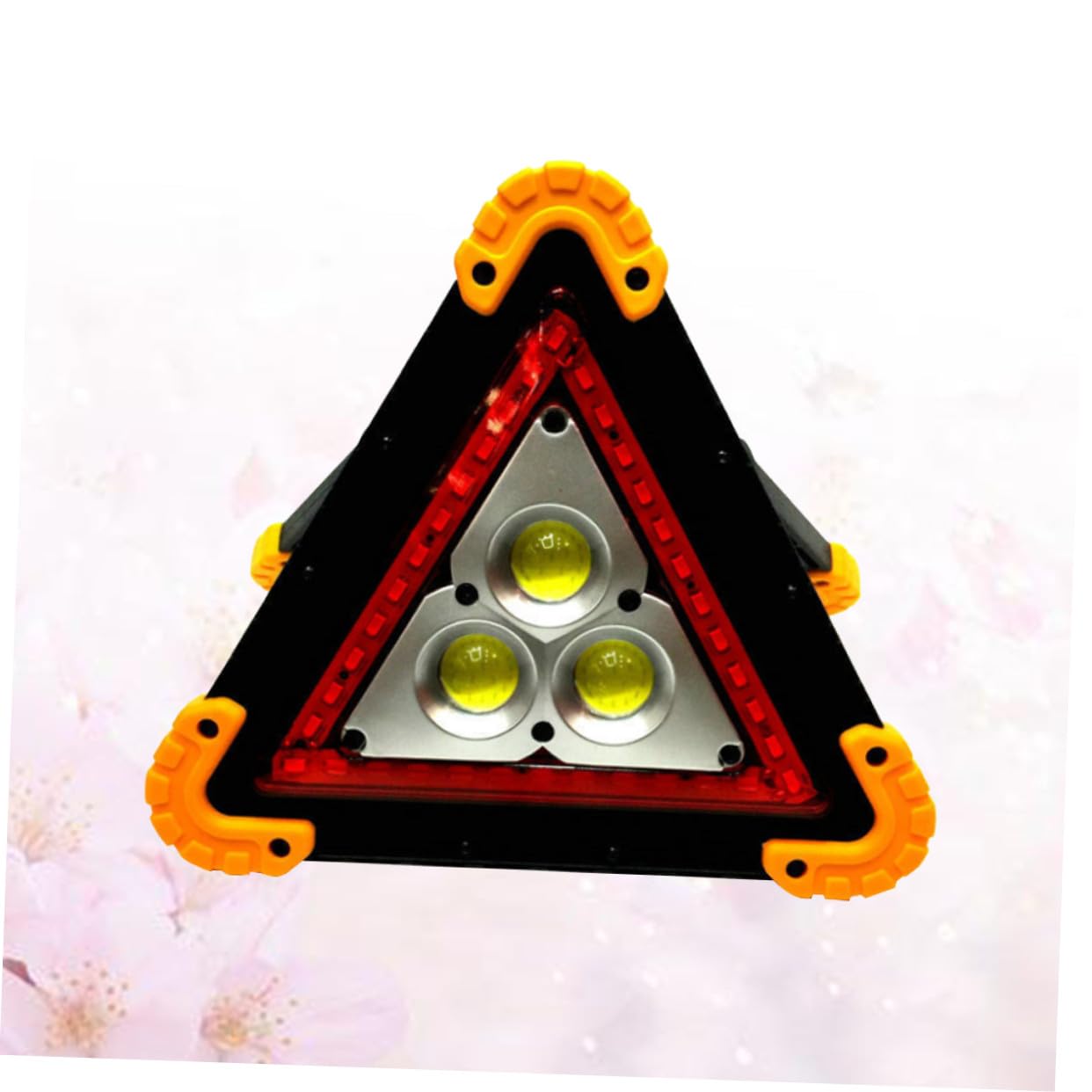 Balise Routière LED de Sécurité Triangulaire pour Voiture, sans Batterie