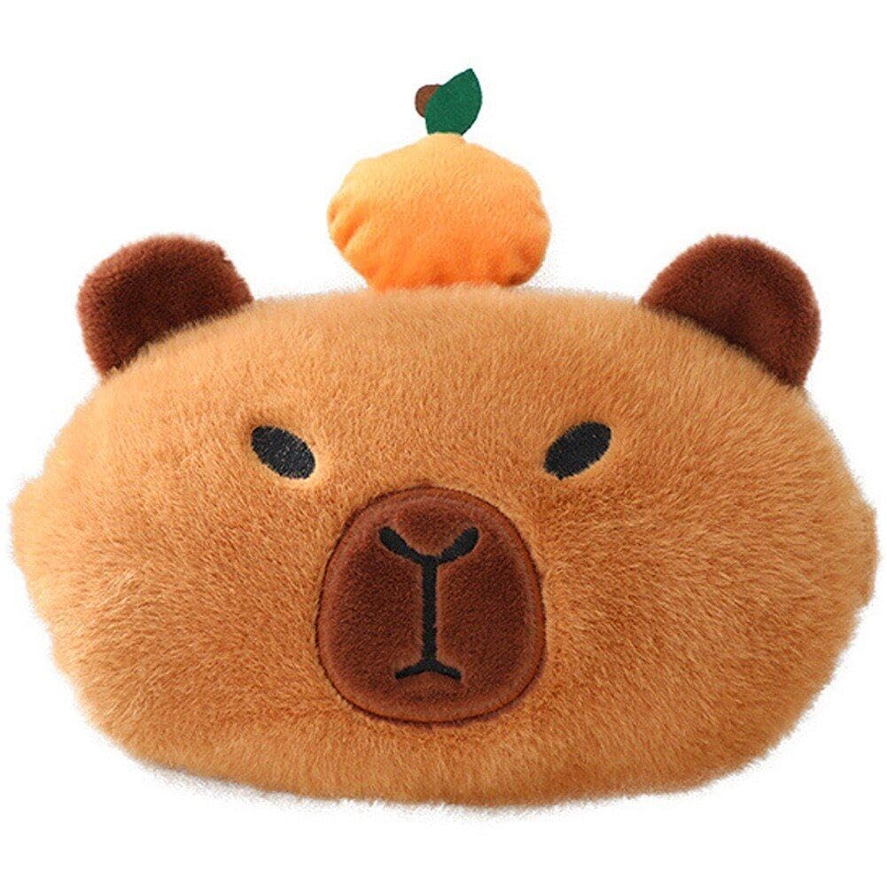 Hrippy Car Headrest Pillows Cute Capybara Car Headrest Cushions Cartoon Animal Car Seat Neck Support Pillows Soft Car Seat Pillows