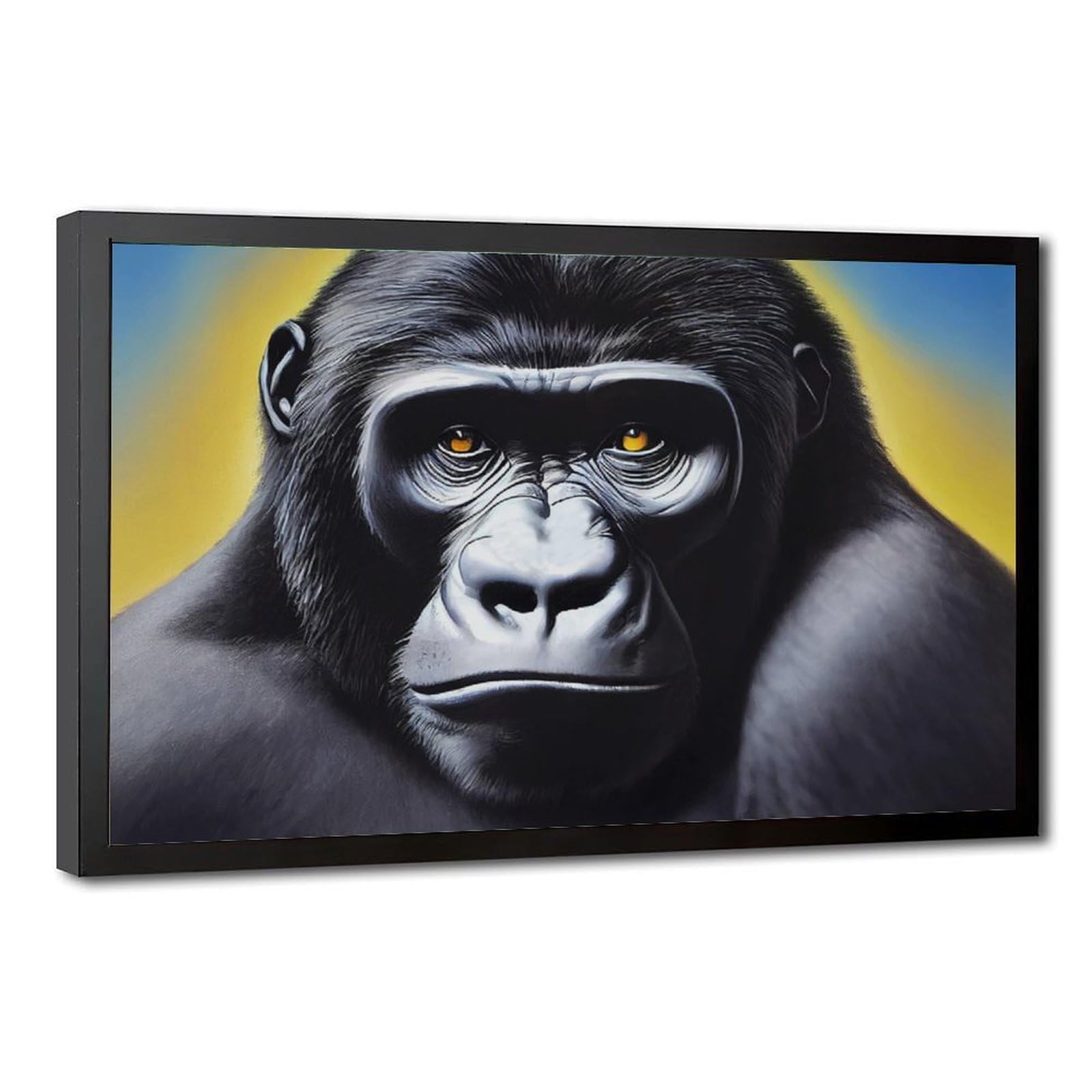 Bareronor Rare Gorilla Poster Canvas Poster Bedroom Decor Landscape Office Room Decor Gift 8" L X 12" W