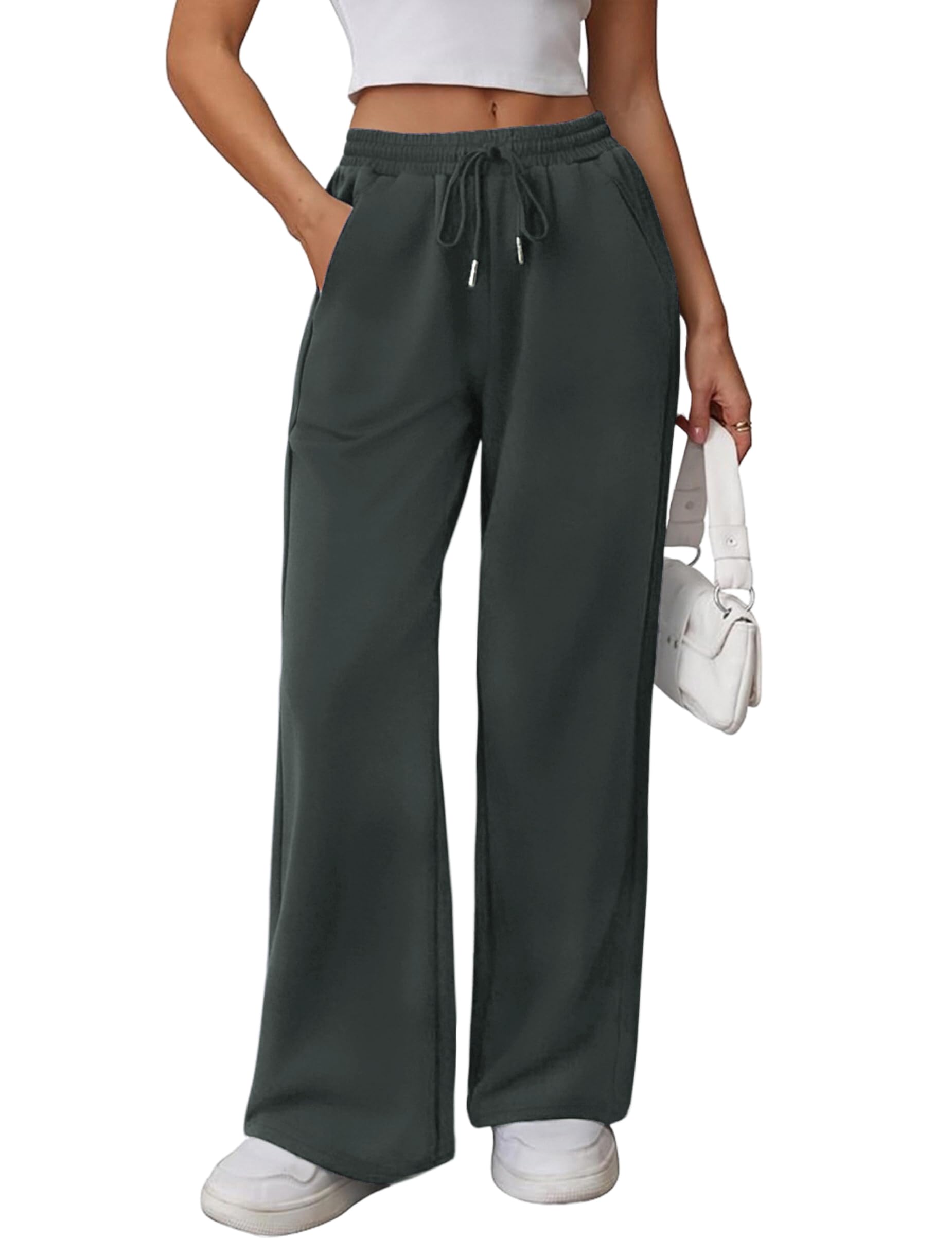 Litherday Jogginghose Damen Lang Sporthose Baumwolle Weites Bein Sweatpants