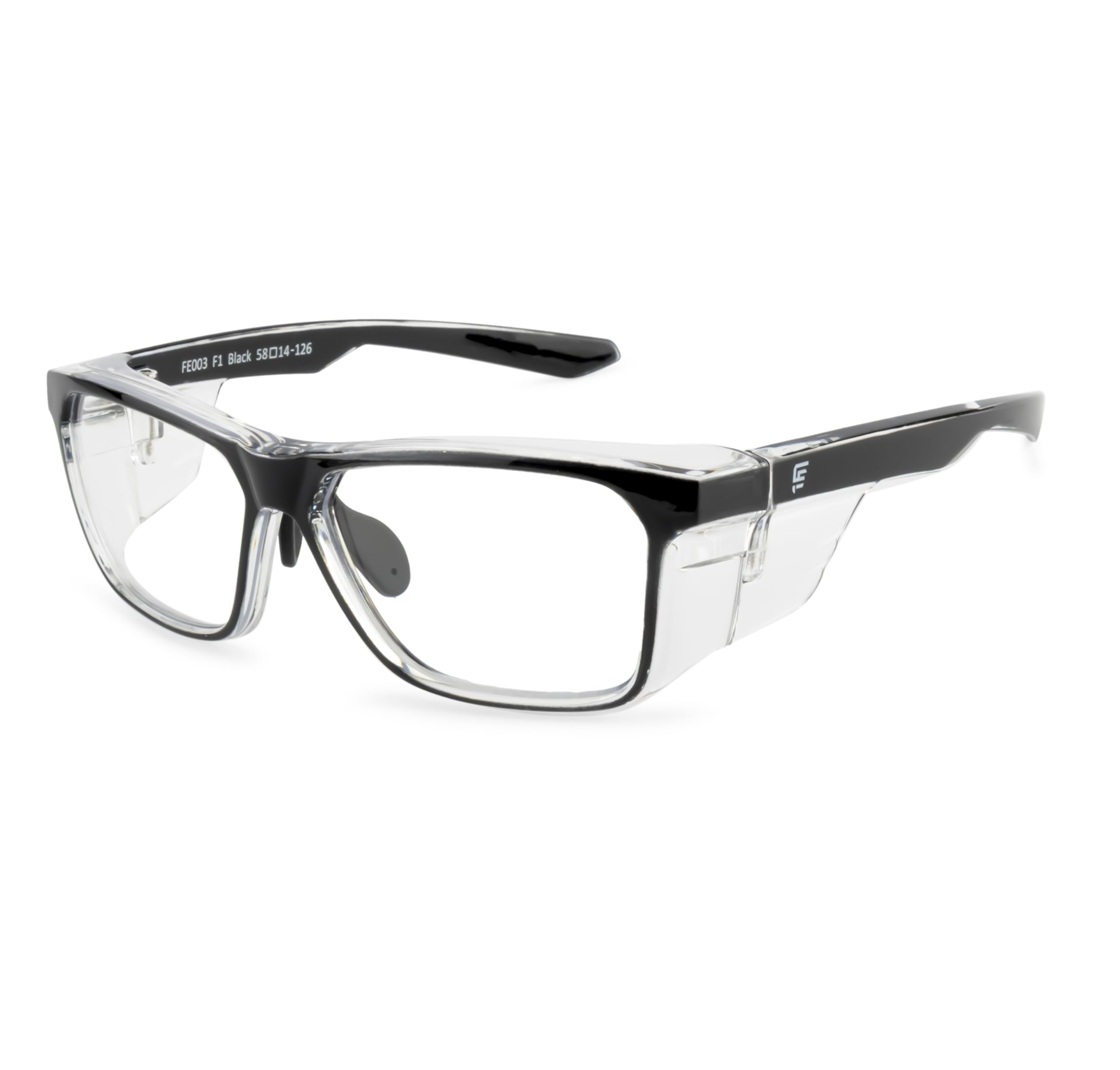 FAMOUS Prescription safety eyeglass frames for men and women polycarbonate material with zero power lens with clear side shield-image-48