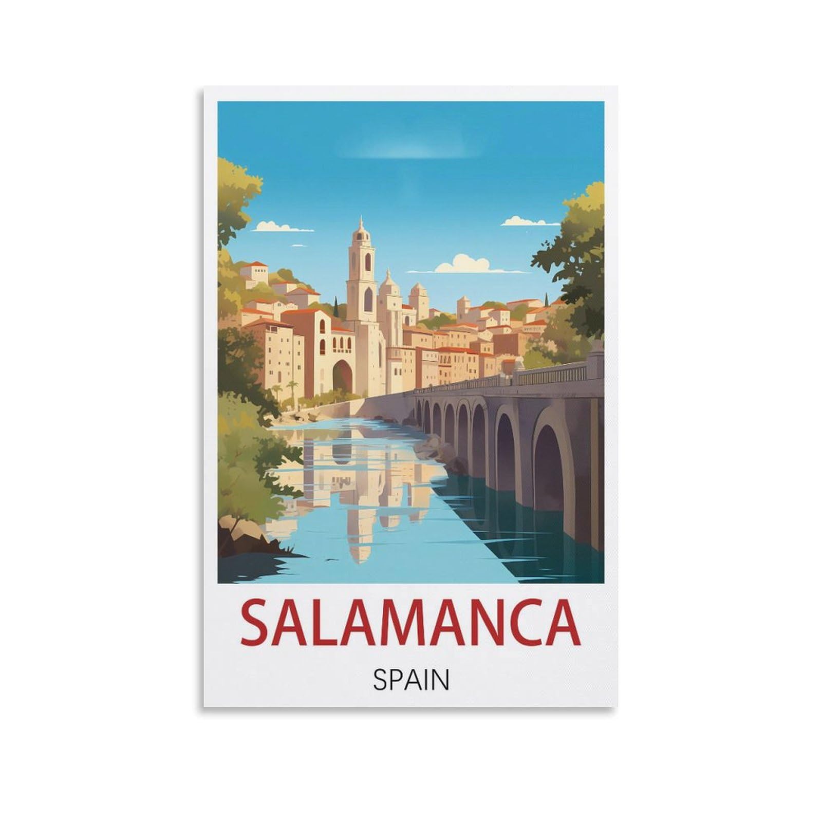 EZMLFA DIY Diamond Painting,Salamanca Spain 5D Landscape Diamond Painting Kits for Adult, Gem Art Crystal Art Kits for Adults, for Home Wall 30x40cm