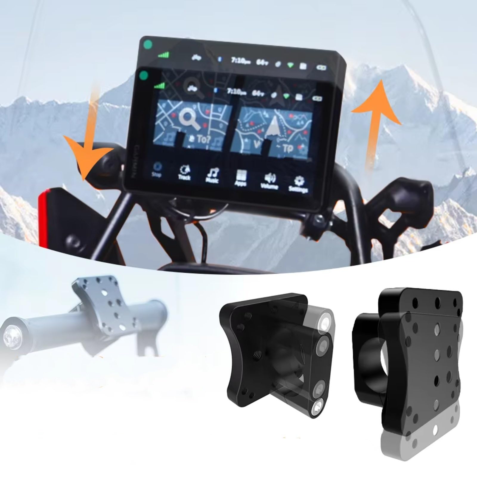 Moto Support Téléphone Compatible avec Yamaha pour NSR 1100 (BT 1100 Bulldog) 2005-2006 Support De Téléphone Portable Support De Plaque De Navigation GPS pour Moto