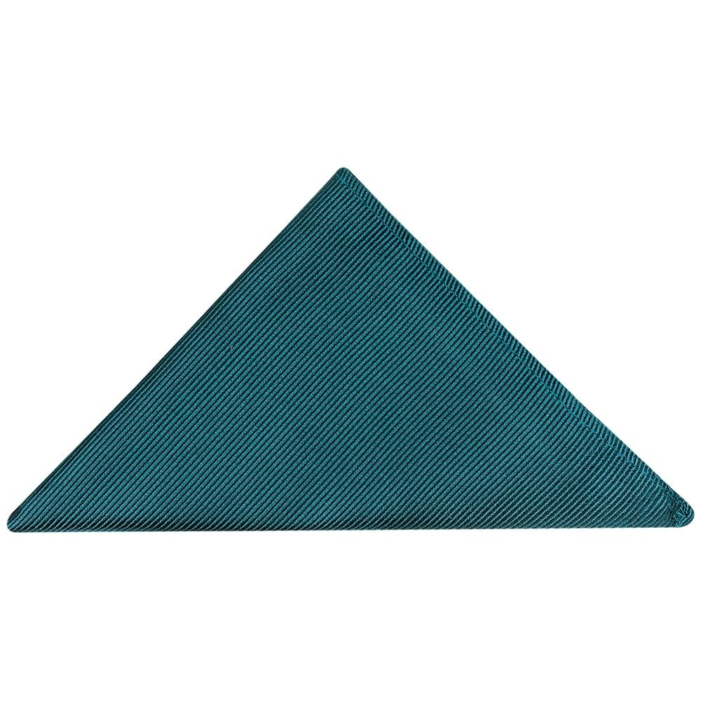 Ties R Us Men's Teal Wedding 100% Silk Twill Pocket Square Handkerchief 21 Colour Options (Teal)