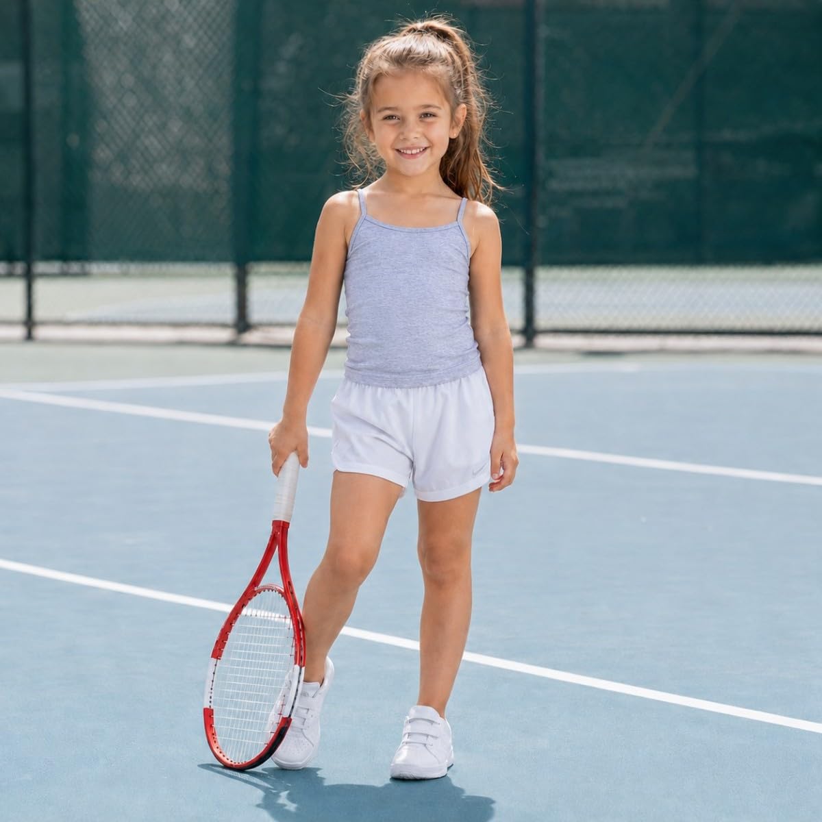 Ensemble de 4 Gilets de Couleur Unie Classiques pour Enfants pour Les Filles de 2 à 10 Ans, Gilet de Travail en Coton, Lot de Plusieurs