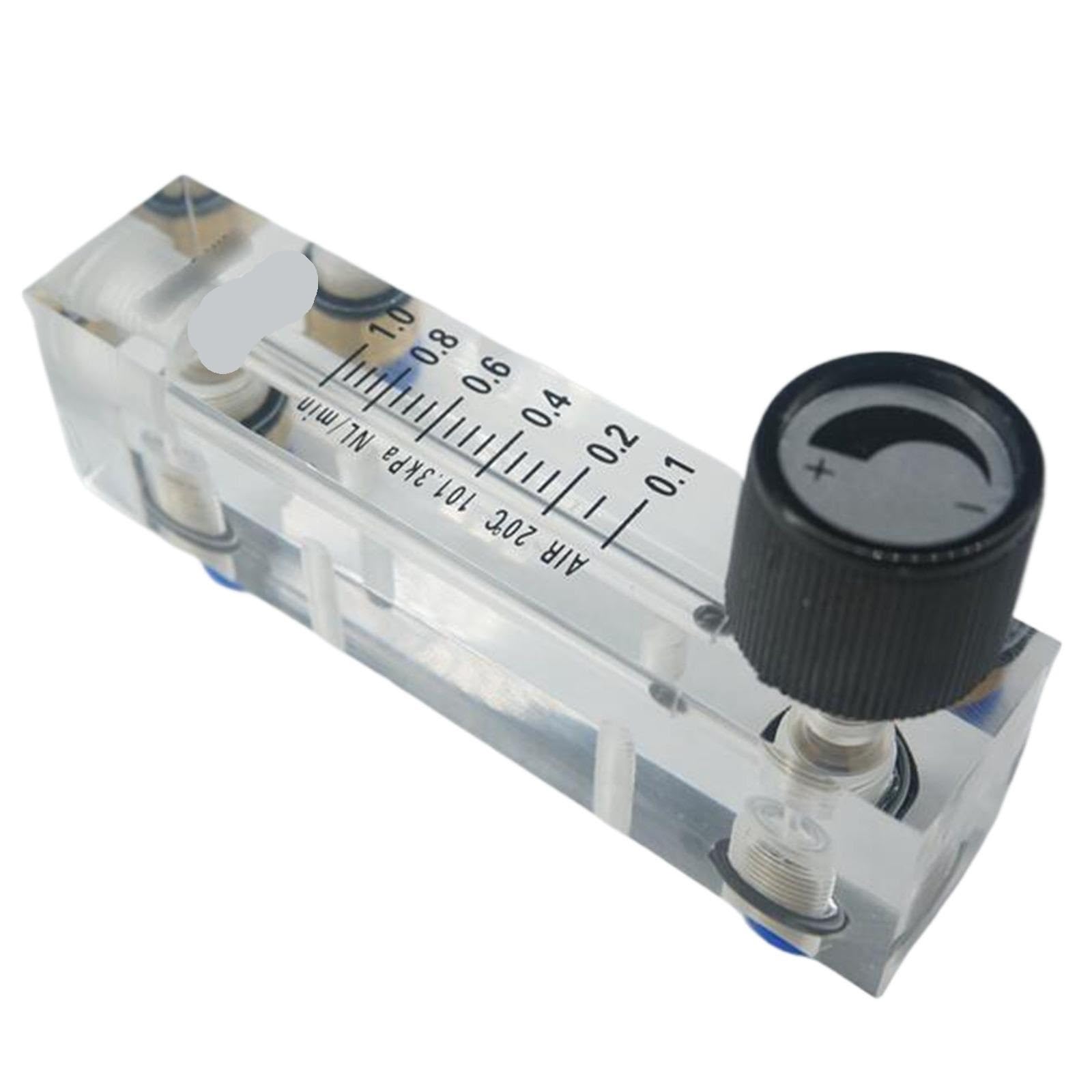 Panel acrílico de LZM-4T, medidor de flujo de aire rotámetro con válvula de Control, tubo OD de 6mm, 0,1-1LPM, LZM-4T