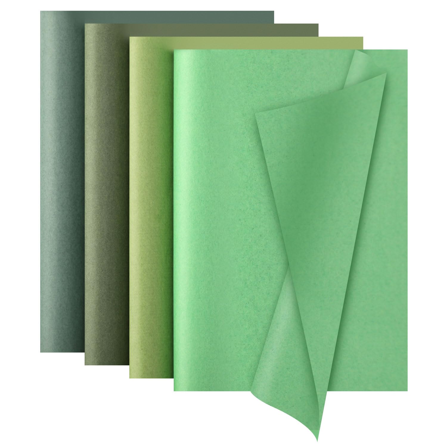 Lot De 60 Feuilles Papier De Soie Vert Sauge - 50x70 Cm - Pour Emballage Cadeau, Artisanat, Mariage, Fêtes
