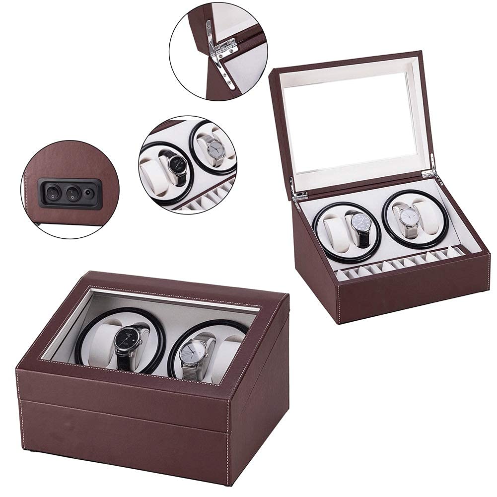 Carica Orologi Automatico Carica Orologi Rotante 4+6 Scatole di Archiviazione Carica Orologi Automatico Scatola di Archiviazione per Orologi da Uomo E da Donna Buona Atmosfera