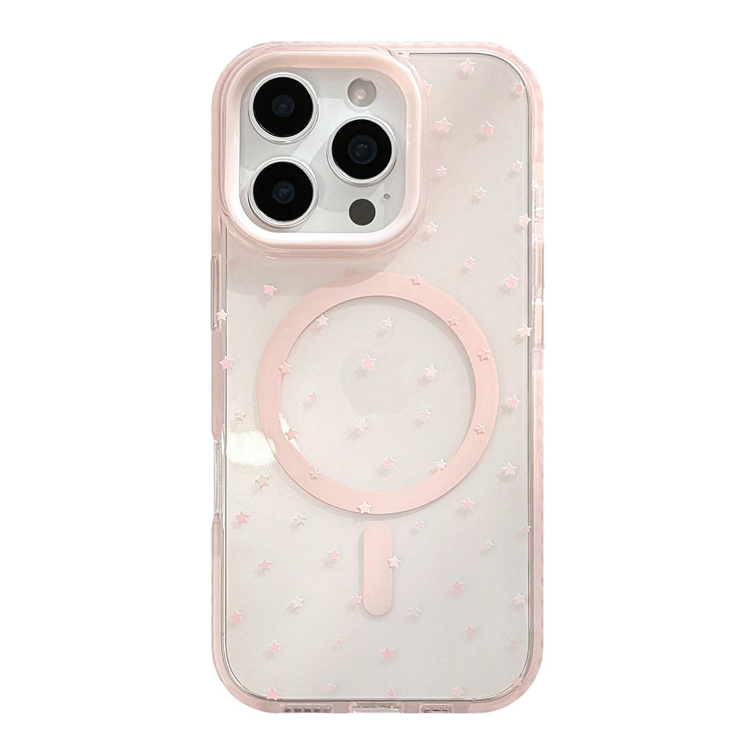 Amazon.co.jp: for iPhone 17 用 ケース MagSafe 対応 TPU ピンク星柄