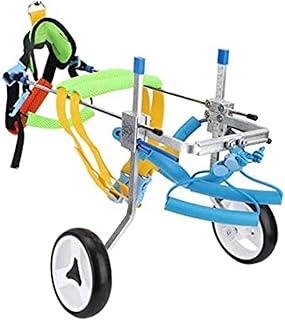 Kit de Carro de 2 Ruedas para paseador de sillas de Ruedas para Perros para Gatos y Perros discapacitados Cachorros Walker Silla de Ruedas para Mascotas Ajustable Entrenamiento de rehabilitación de