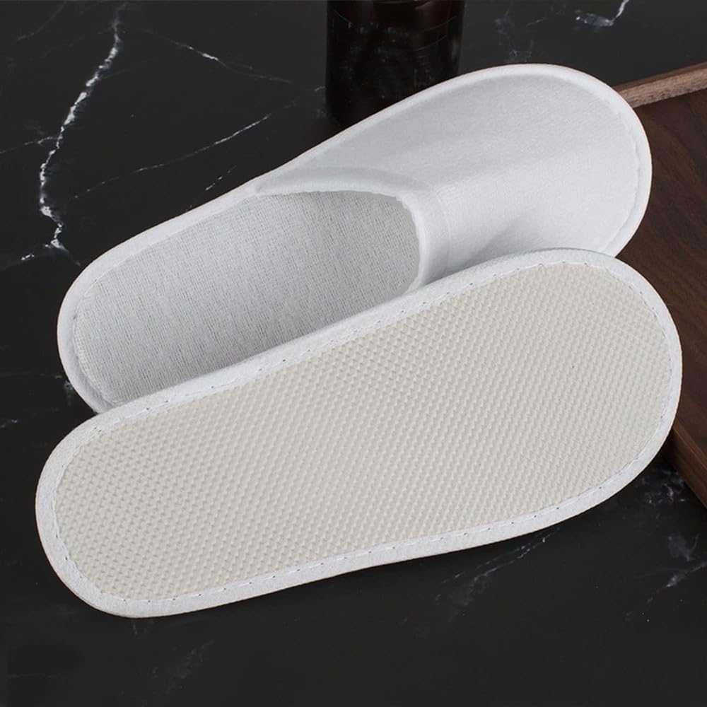 Lot de 100 Paires de Chaussons Jetables pour Spa et Pédicure, Chausson invité,Sandales jetables pour Hôtels, Spa, hôtel, Salle de Bain-C||Taille Unique
