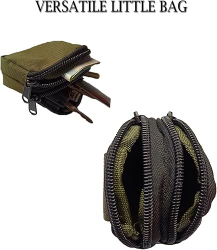 Miniatura 3 de Bolsa EDC para exteriores, bolsa de administración, mini bolsas Molle, organizador de bolsillo EDC con doble cremallera que se puede llevar en el
