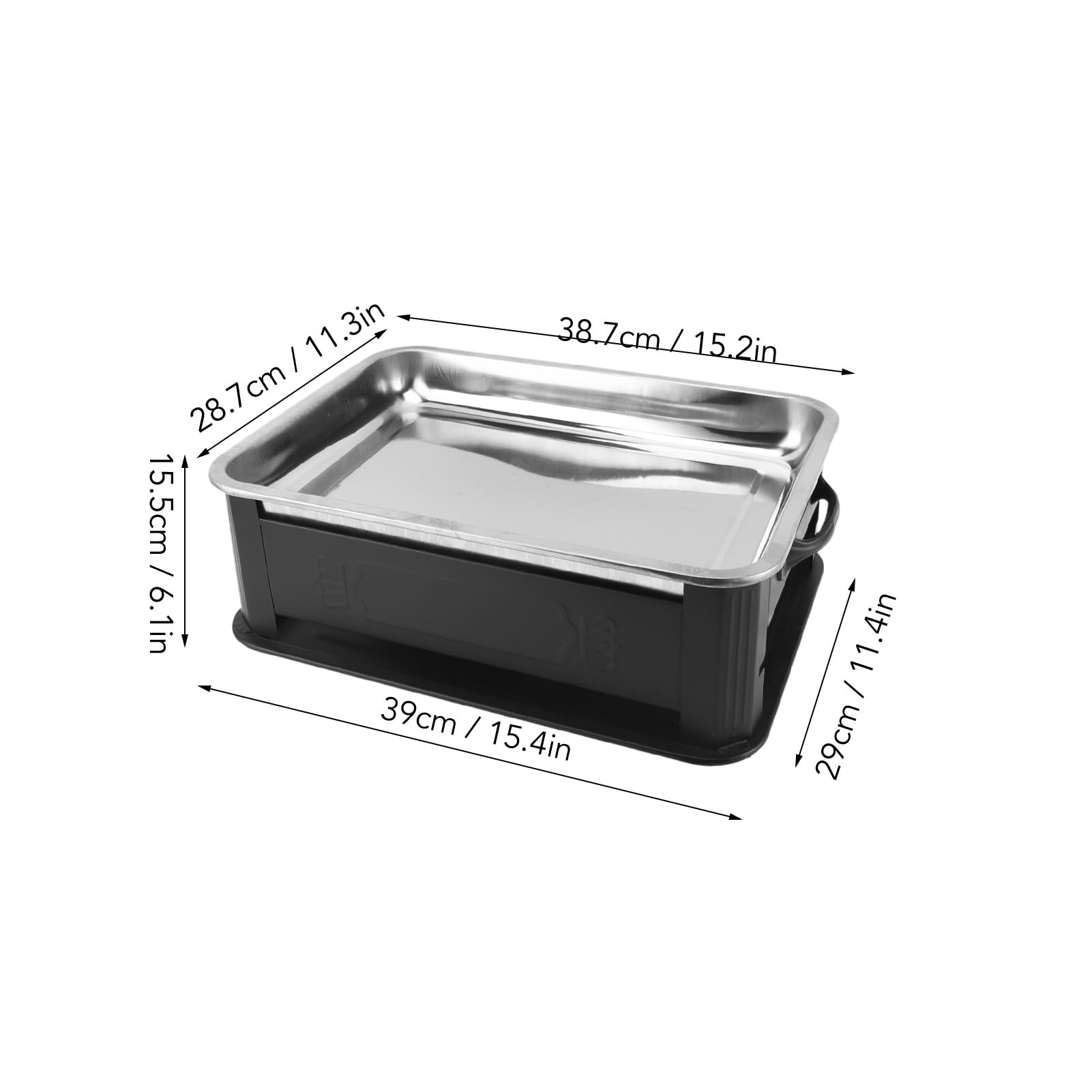 Emoshayoga Stazione di Cottura Efficiente con Griglia per Alcol per Pesce in Acciaio Inossidabile per Uso Domestico Design Rettangolare da 2,2-4,4 Libbre (#)