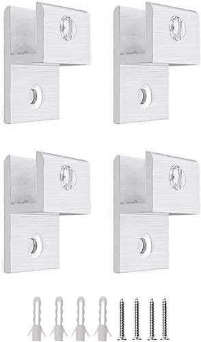 Miniatura 10 de Clips de espejo, espejo de aleación de zinc, clip de vidrio flotante, soporte redondo para espejos de pared, soporte de espejo de baño, soporte para