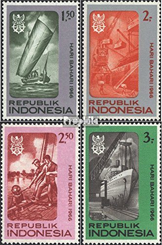 Prophila Collection Indonesia Michel.-No..: 544-547 (Completa Edizione) 1966 Marittime (Francobolli per i Collezionisti) Marinaro