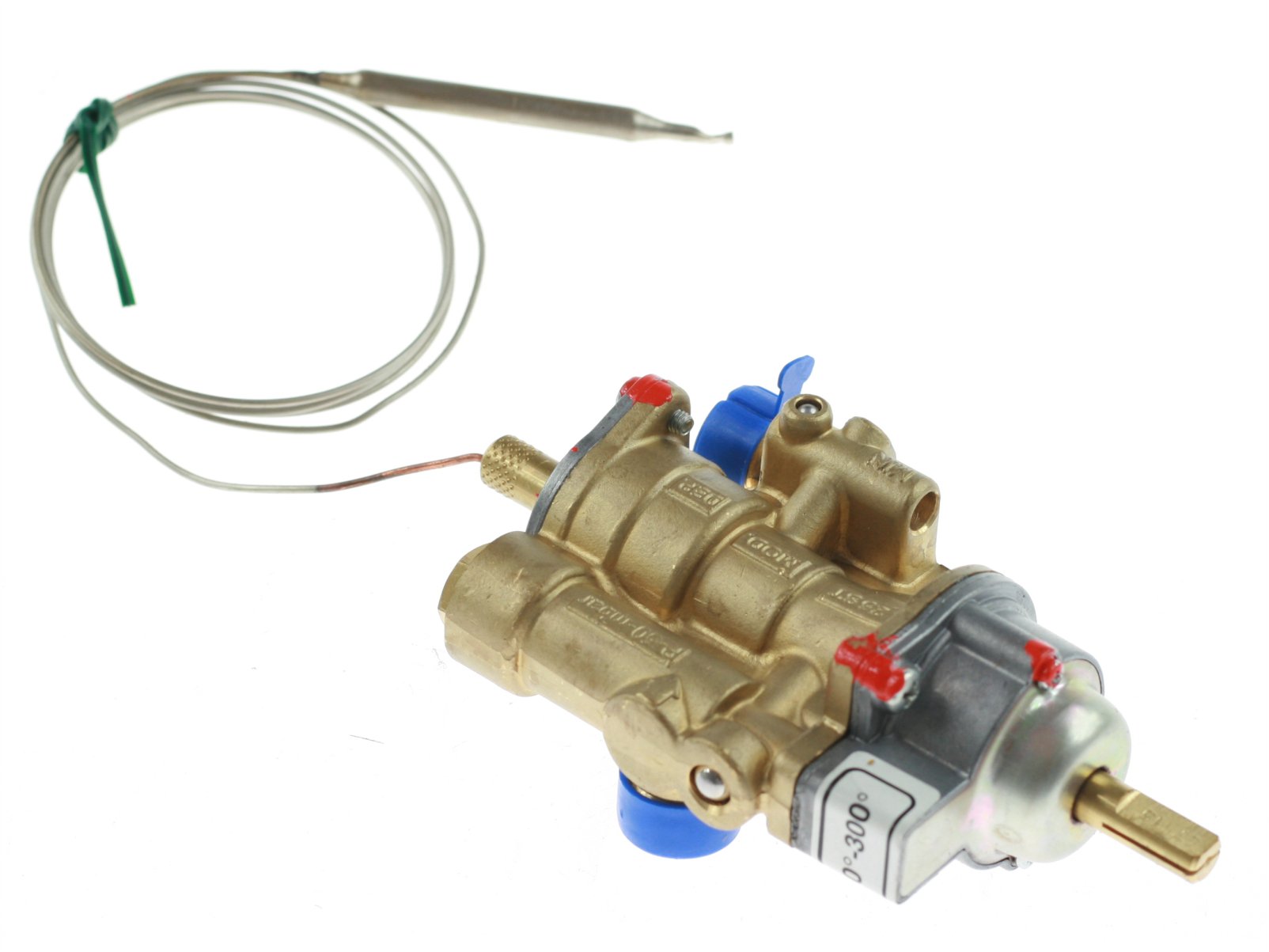 TERMOSTATO GAS PEL 25ST 100-300°C con flangia tubo GAS INLET M16x1.5 diametro tubo 100mm