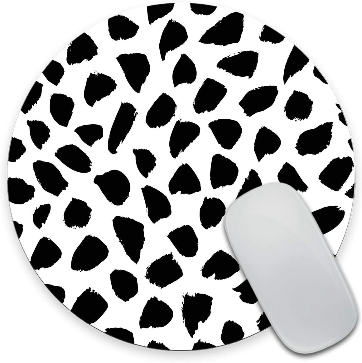 Amcove Abstract Polka Dot Ornament Mouse Pad, Polka Dot Print, Dot Pattern, Gift for Her, Cute Mouse Pad, Cute Desk Accessories, Office Decor, Desk Decor, Round Mouse Pads