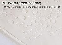 Vista 5 de Runtoo Cesta de lavandería de gran tamaño de 19.7 pulgadas, impermeable, plegable, para construcción, transporte, para ropa, ropa con asas