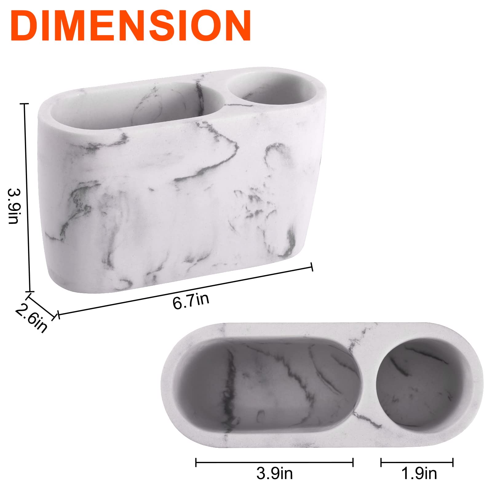 SZYRL Toothbrush Holder for Bathrooms Toothpaste Holder Stand Bathroom Organizer for Toothbrush Makeup Brushes Holder