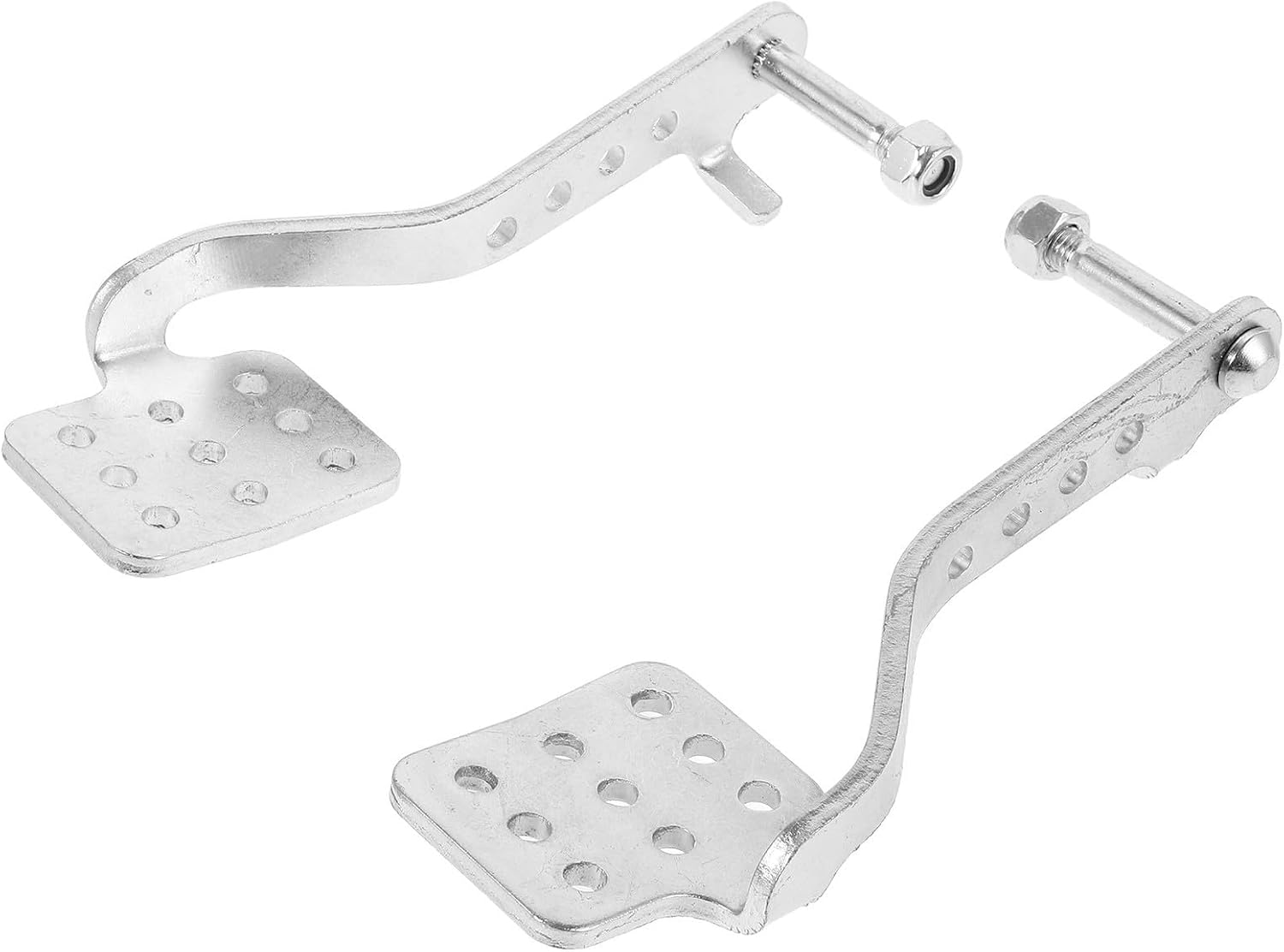Brake and Throttle Pedal Kit with Spring, Iron Material, Silver Color, Versatile Design for DIY and Drift Racing, Reliable Control for 196cc 212cc 6.5hp Engines