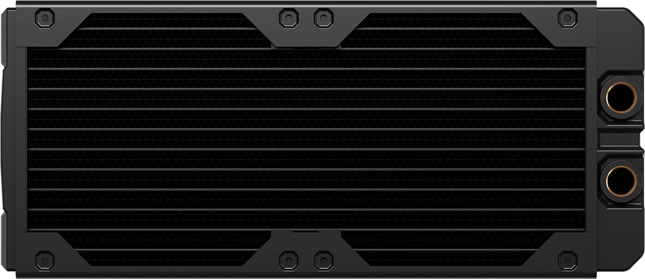 CORSAIR Hydro X Series XR7 da 240 mm V2 Radiatore per Raffreddamento ad Acqua Personalizzato – Compatibile con iCUE LINK – 2 Supporti per Ventole da 120 mm – Filettatura G1/​4 di pollice – Nero
