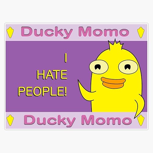 Ducky Momo - Adhesivo de vinilo impermeable para coche, laptop, ventana, 5 pulgadas