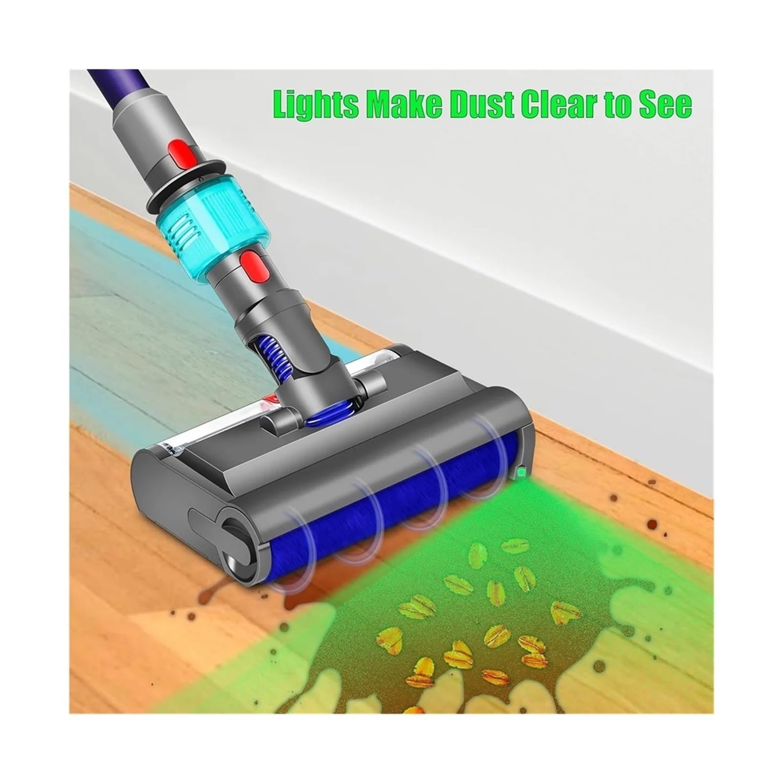 Cabezal De Mopa Eléctrica Húmedo Y Seco Con Cepillo Lavado, Compatible Dyson,V7 V8 V10 V11 V15, Repuestos Aspiradora