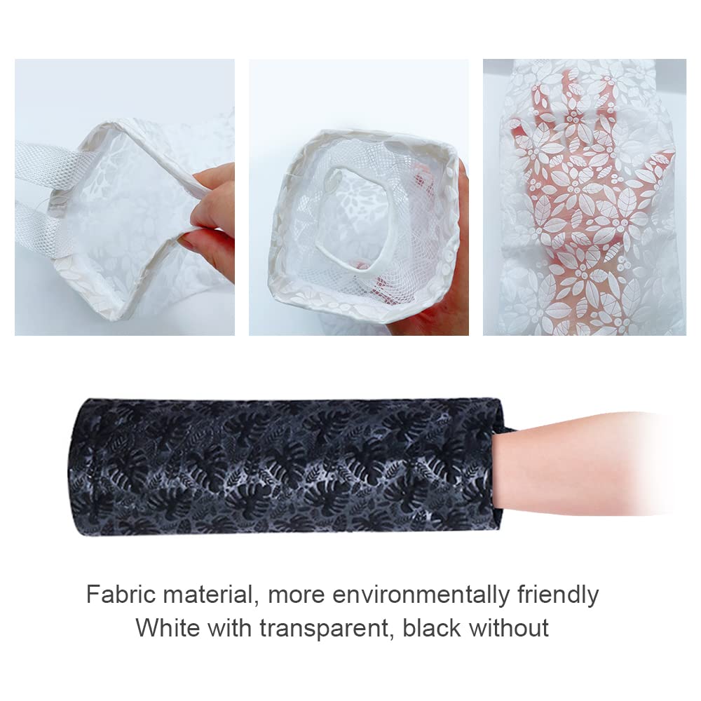 HLIWS Porta Sacchetti Spazzatura,Pieghevole da Appendere,2 Pezzi,bianco e nero,11 x 37.5 cm,per Riporre i Sacchetti di Plastica(con 2 Ganci) (Bianco + Nero)