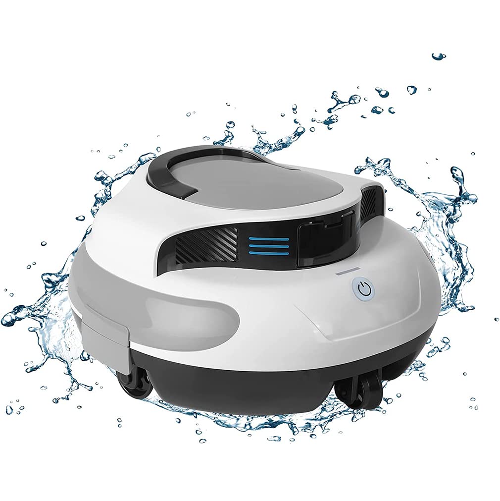 Bezprzewodowy robot do czyszczenia basenów, automatyczny odkurzacz do basenów Wodoodporny odkurzacz podwodny IPX8, akumulator 5000 mAh, automatyczne parkowanie, wskaźnik LED, do płaskich basenów naz