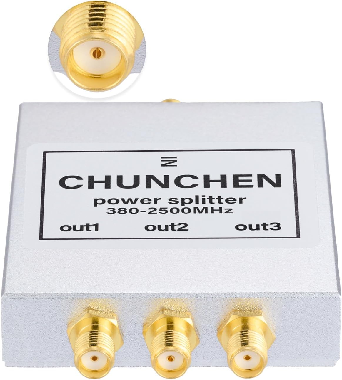 3 Way SMA Female Connector Power Splitter 50 Ohm Signal Splitter 380MHz-2500MHz Cable Signal Splitter 1 Input 3 Output for Antenna Cable