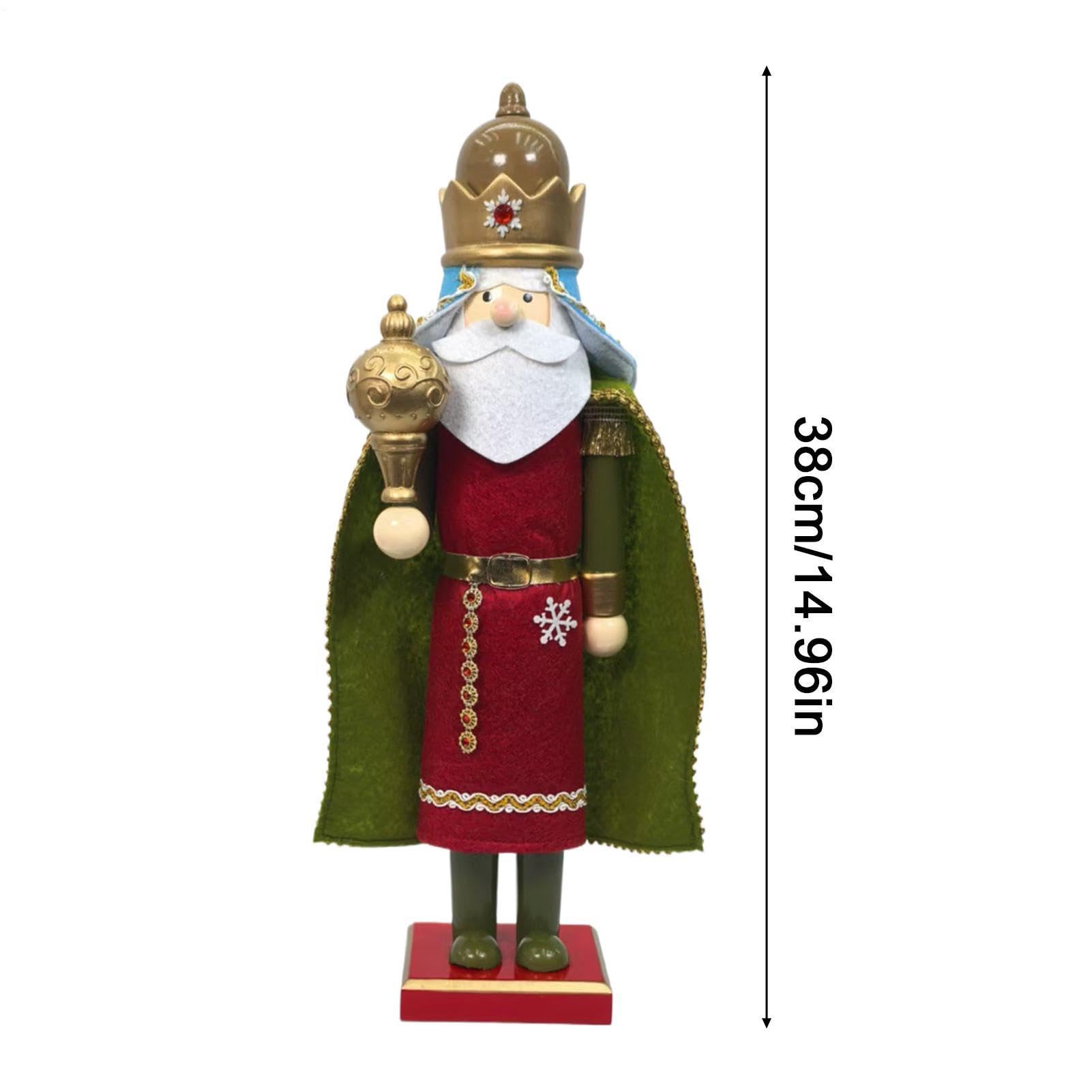 Statua Dziadka do orzechów Drewniany Dziadek Do Orzechów Kolekcjonerska | Ozdoba Stołowa Na półce, w przedpokoju, biurze, na imprezach, kominku, gzymsie, salonie i w domu
