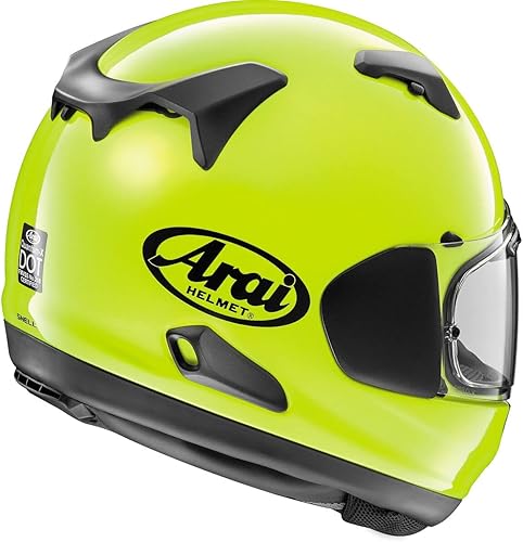 Vista 3 de Arai Helmet s Quantum-X - Casco sólido (tamaño mediano, amarillo fluorescente)