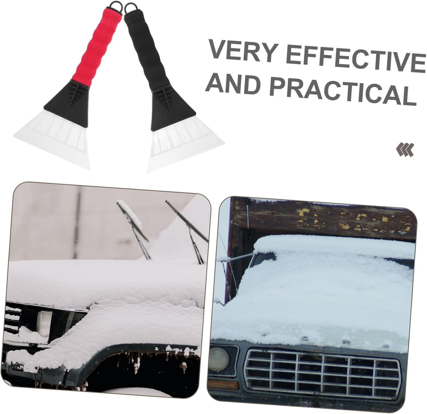 2pcs Vehicle-Mounted Snow Shovel Car Brush for Snow Removal Ice Scraper Random Color