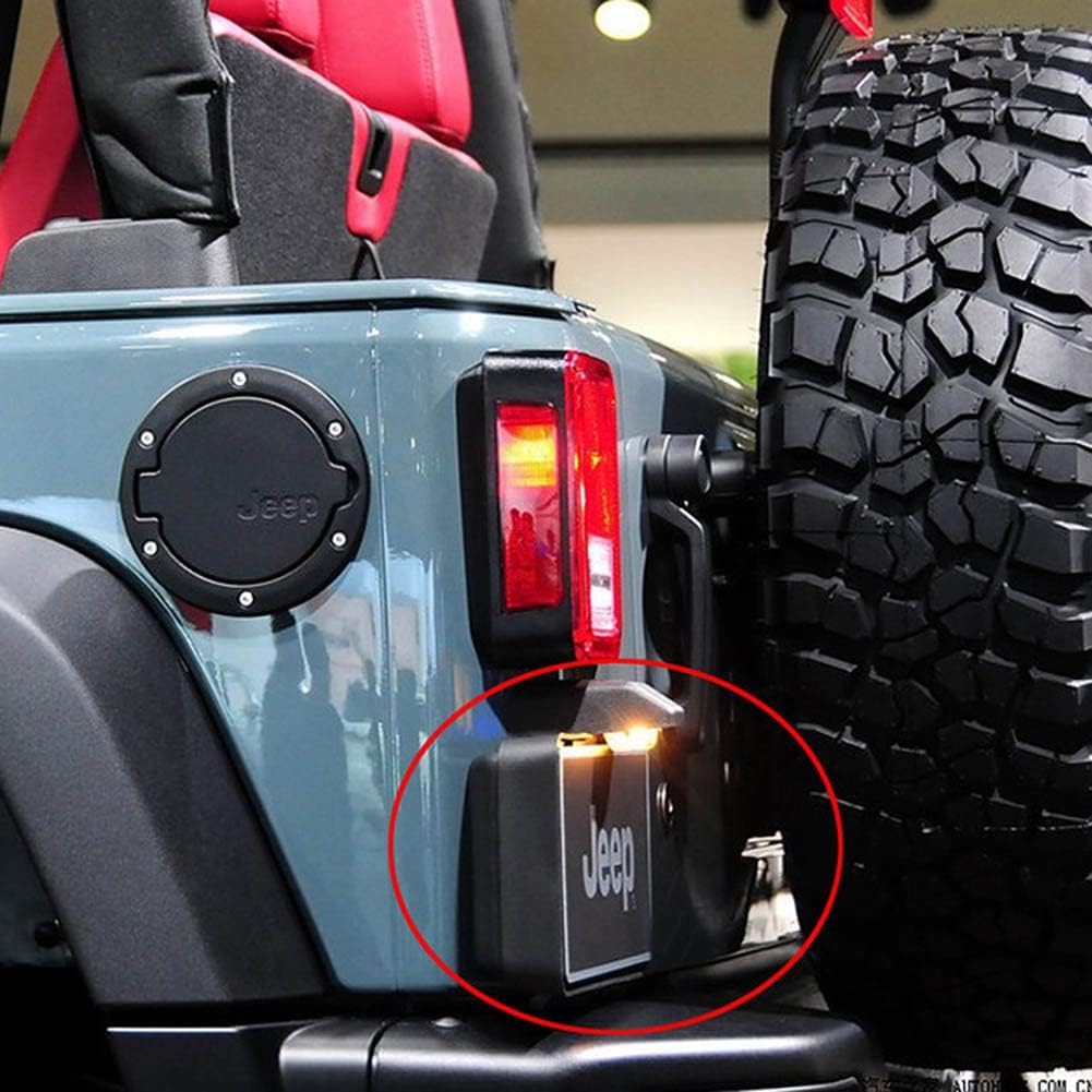 GZYF Rear License Plate Mount Bracket Black with Light for Jeep Wrangler 2007-2015