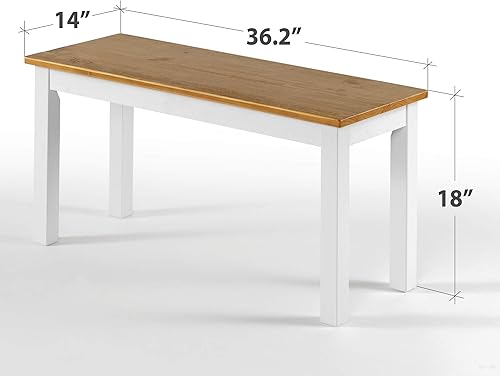 Miniatura 3 de Zinus Becky Farmhouse - Banco de madera