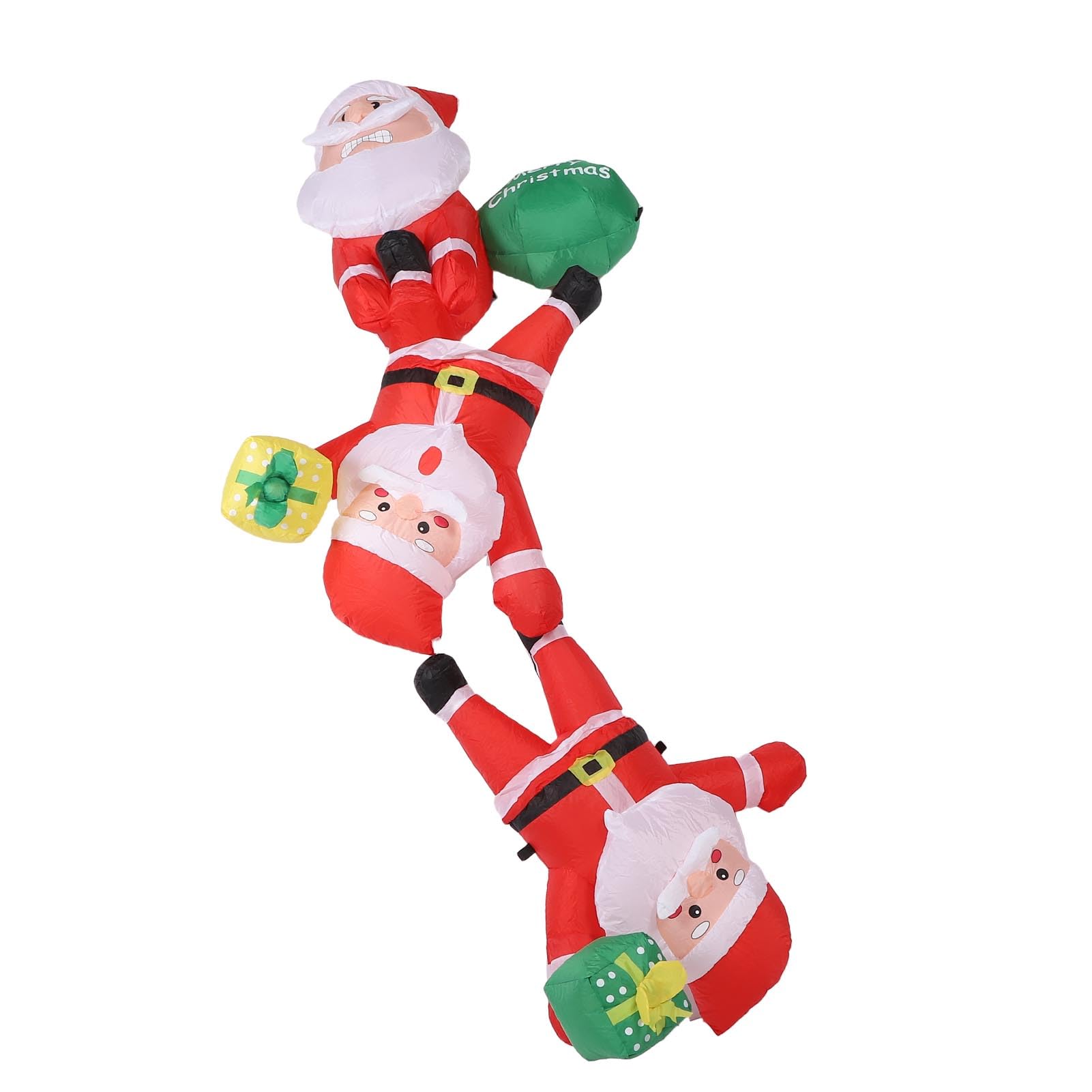 ZJchao Père Noël Gonflable, Polyester 210T Imperméable de 8,2 Pieds avec Lumière LED Super Brillante et Ventilateur intégré, pour Décoration de Fête de Vacances en Plein Air (Prise UE 220-240v)