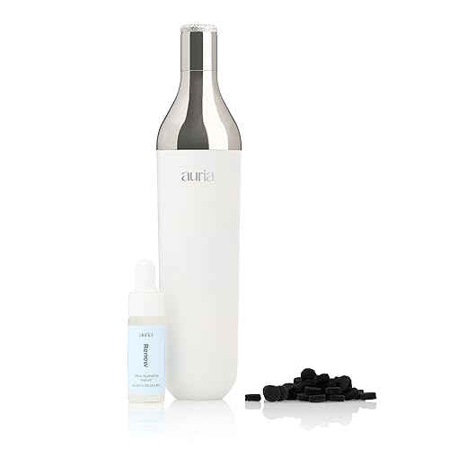 Auria Vita Solo - Máquina de microdermoabrasión para el hogar - Dispositivo exfoliante facial con suero renovado