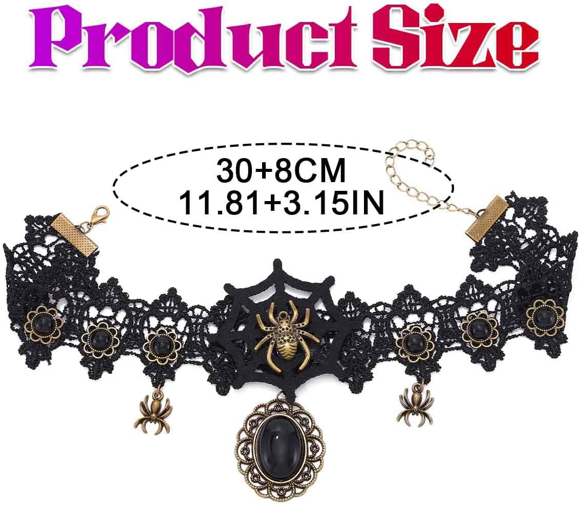 CLOACE Halloween Choker Necklace Crystal Pendant Gothic Necklaces Costume Jewelry for Women - Image 6