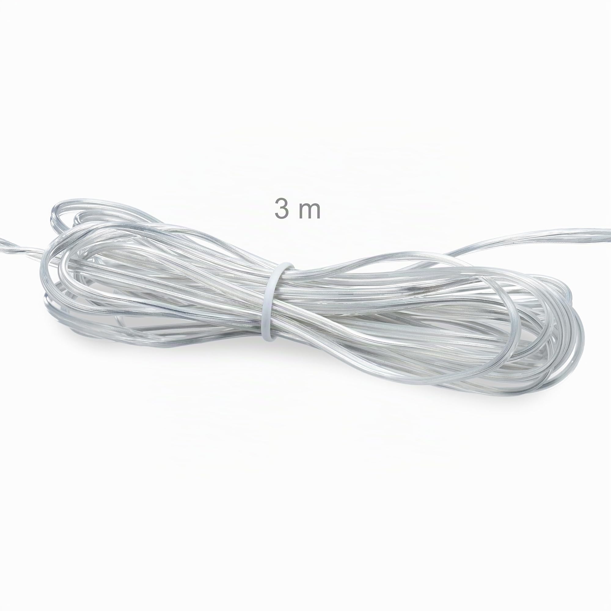 Relaxdays Sfera di Luci a LED, Lampada Decorativa Fili Luminosi, da Appendere o Appoggiare, Cavo Lungo, Ø 30 cm, Argento