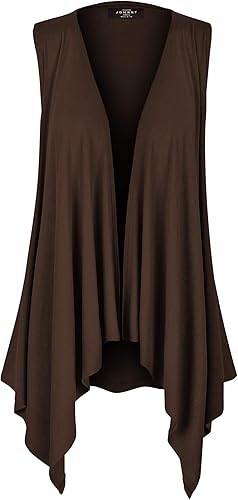 Made By Johnny Cárdigan abierto sin mangas para mujer